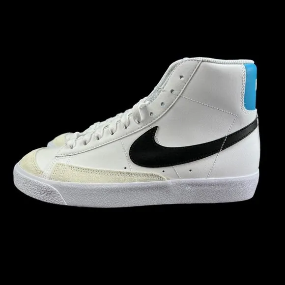 Nike Blazer Mid '77 White Black Blue Shoes DA4086-108 Youth Boy's Sz 6.5 (GS) Y