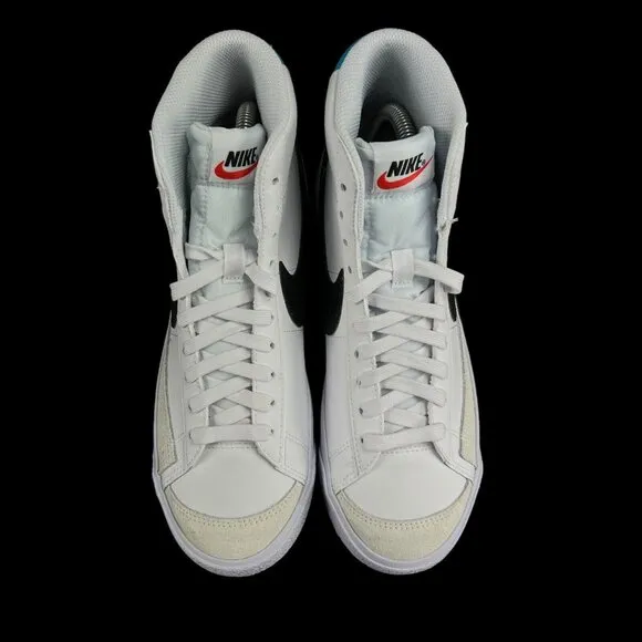 Nike Blazer Mid '77 White Black Blue Shoes DA4086-108 Youth Boy's Sz 6.5 (GS) Y