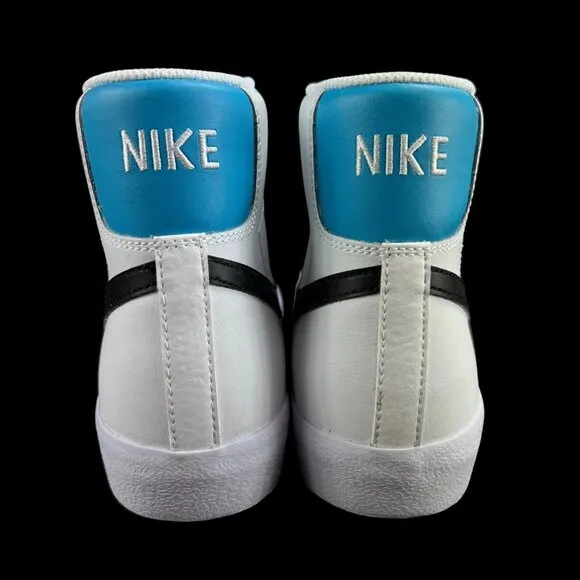 Nike Blazer Mid '77 White Black Blue Shoes DA4086-108 Youth Boy's Sz 6.5 (GS) Y