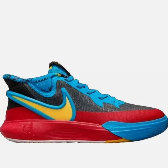 Nike Blue and Red Sneakers with Sleek Design