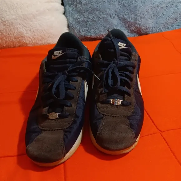 Nike Cortez Shoes Mens 12 Basic Nylon Obsidian Running 819720-411