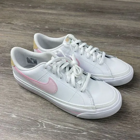 Nike Court Legacy GS White Pink Foam DA5380-115 Sneakers Youth Size 5Y New