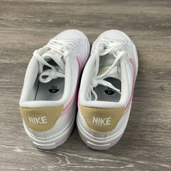 Nike Court Legacy GS White Pink Foam DA5380-115 Sneakers Youth Size 5Y New