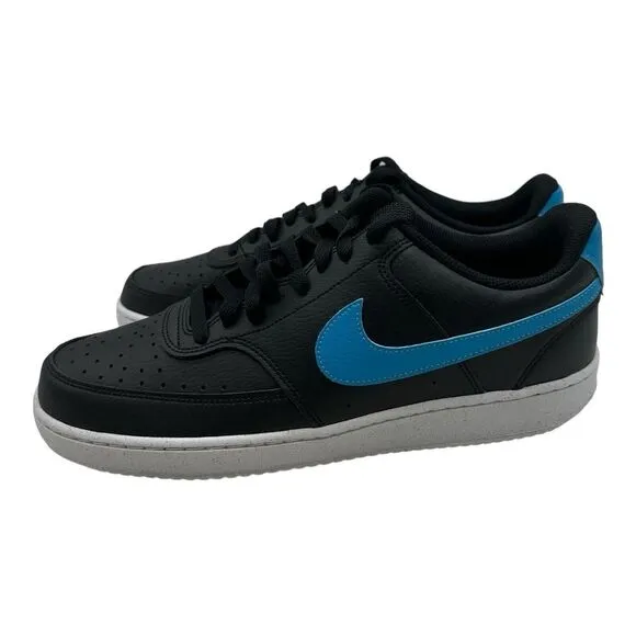 Nike Court Vision Low Men's Size 11.5 Black Blue Casual Shoes DH2987-005 NEW