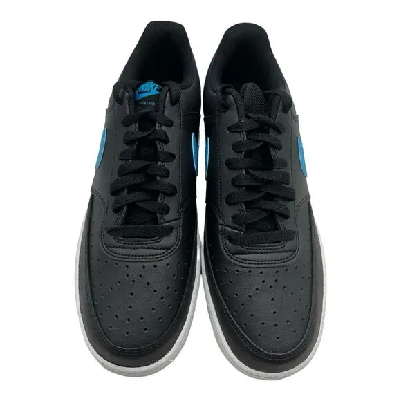 Nike Court Vision Low Men's Size 11.5 Black Blue Casual Shoes DH2987-005 NEW