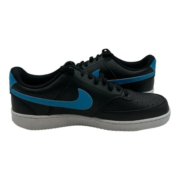 Nike Court Vision Low Men's Size 11.5 Black Blue Casual Shoes DH2987-005 NEW