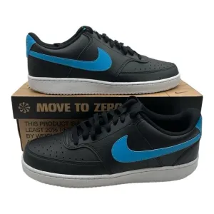 Nike Court Vision Low Men's Size 11.5 Black Blue Casual Shoes DH2987-005 NEW