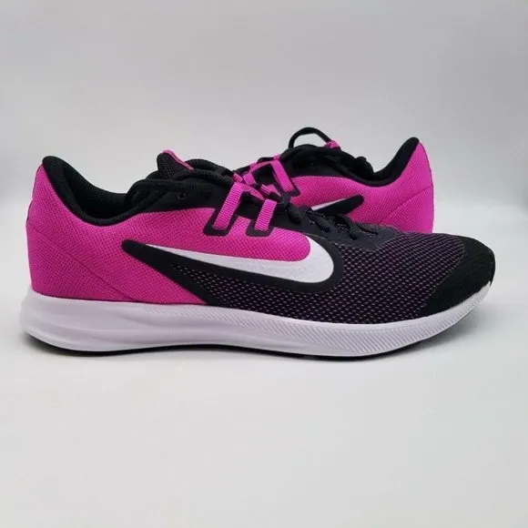 Nike Downshifter 9 Kids Running Shoes Sneaker Pink Black Size 7 AR4135 016