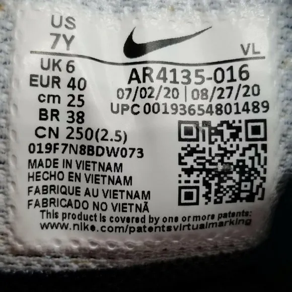 Nike Downshifter 9 Kids Running Shoes Sneaker Pink Black Size 7 AR4135 016