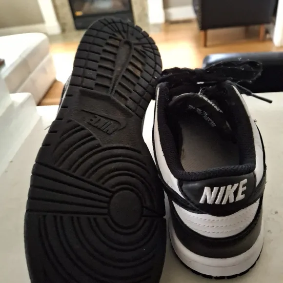Nike Dunk Low Panda Kids Black and White Sneakers size 4.5 Unisex