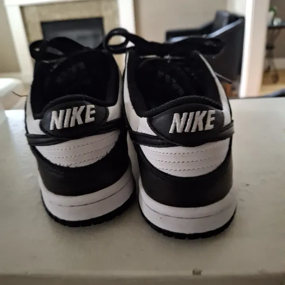 Nike Dunk Low Panda Kids Black and White Sneakers size 4.5 Unisex
