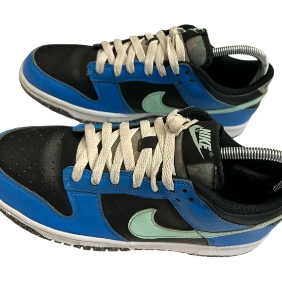 Nike Dunk Low SE Black/Blue/Mint Foam DR0165-001 GS Sz 7Y‎