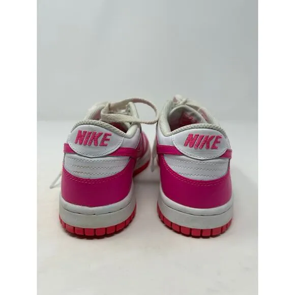 Nike Dunk Low Youth Girls Fuchsia Pink Sneakers Style No. FB9109-102‎ Size 5.5Y