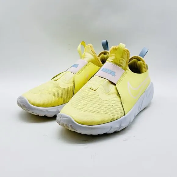 Nike Flex Runner Boys 6Y Yellow White Running Shoes Sneakers Athletic Trainers