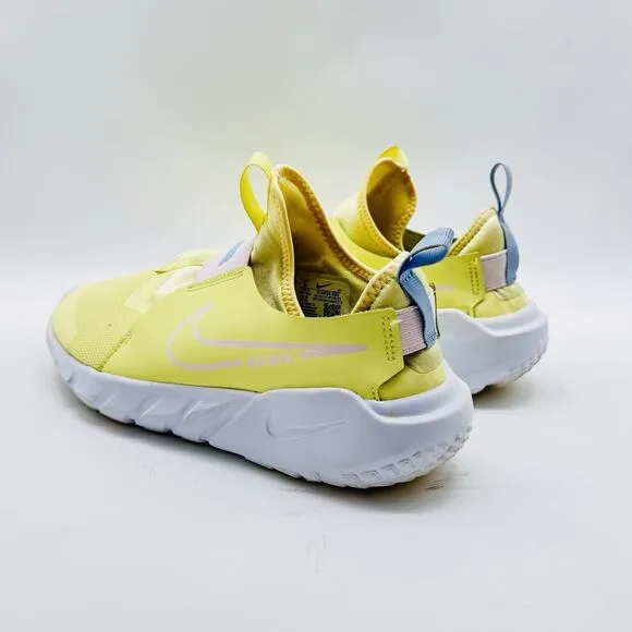 Nike Flex Runner Boys 6Y Yellow White Running Shoes Sneakers Athletic Trainers