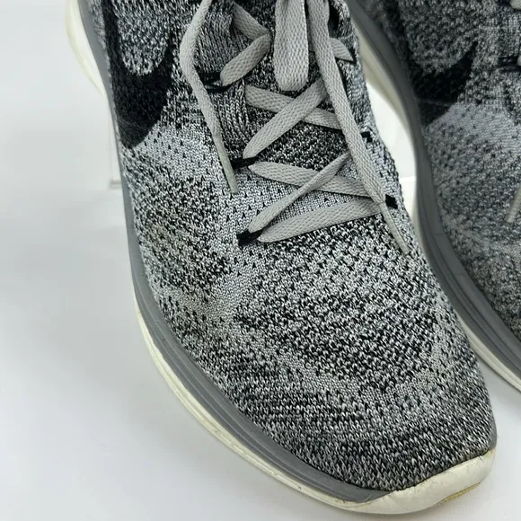 Nike Flyknit Lunar 3 Men’s Tennis, Running Shoes. Size 12.5. Black &amp; Gray.