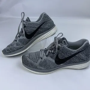 Nike Flyknit Lunar 3 Men’s Tennis, Running Shoes. Size 12.5. Black &amp; Gray.