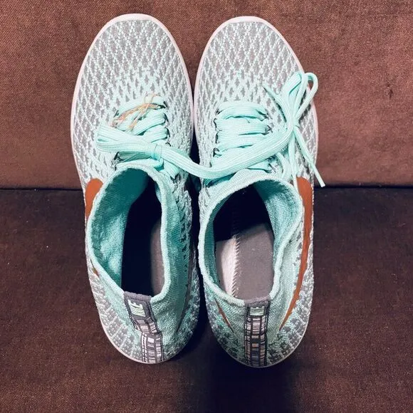 Nike Flyknit LunarEpic Shield Running Shoes Green Glow H2O Repel Protect Mens 10