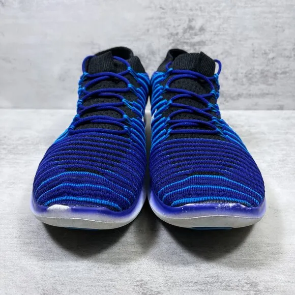 Nike Free RN Motion Flyknit Running Shoes - Men's Size 8 - Blue