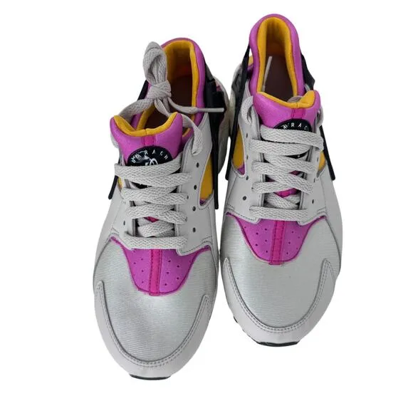 Nike Huarache Run Grade-School Running Shoes 6.5Y Light Bone/Pink‎ 654275-043