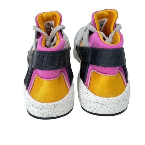 Nike Huarache Run Grade-School Running Shoes 6.5Y Light Bone/Pink‎ 654275-043