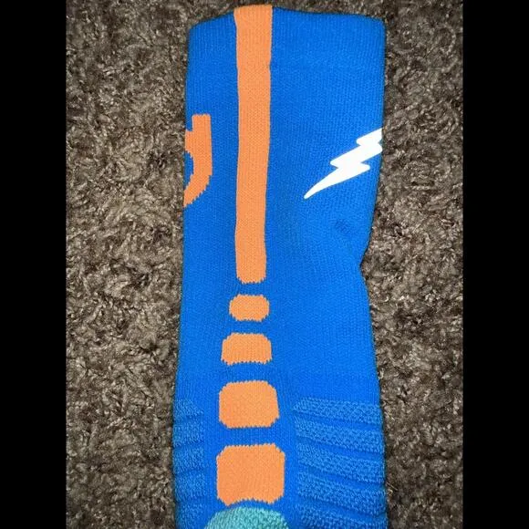 Nike  HYPER ELITE KD Basketball Socks Blue/Orange SX4814