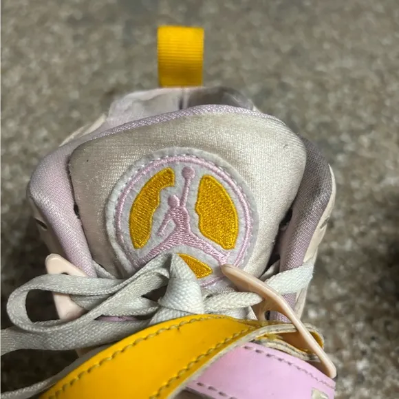 Nike Jordan White Purple &amp; Yellow Sneakers