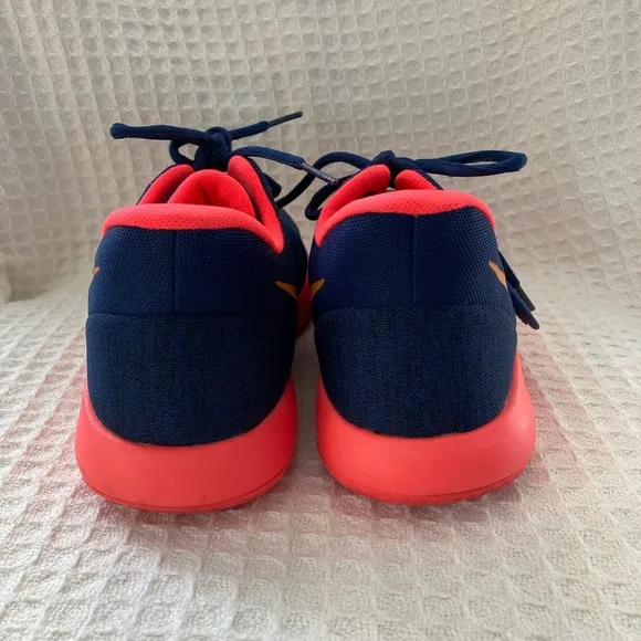 Nike Kevin Durant KD Trey 5 Blue And Neon Coral Youth 5.5 Sneakers