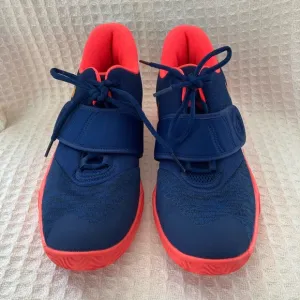 Nike Kevin Durant KD Trey 5 Blue And Neon Coral Youth 5.5 Sneakers