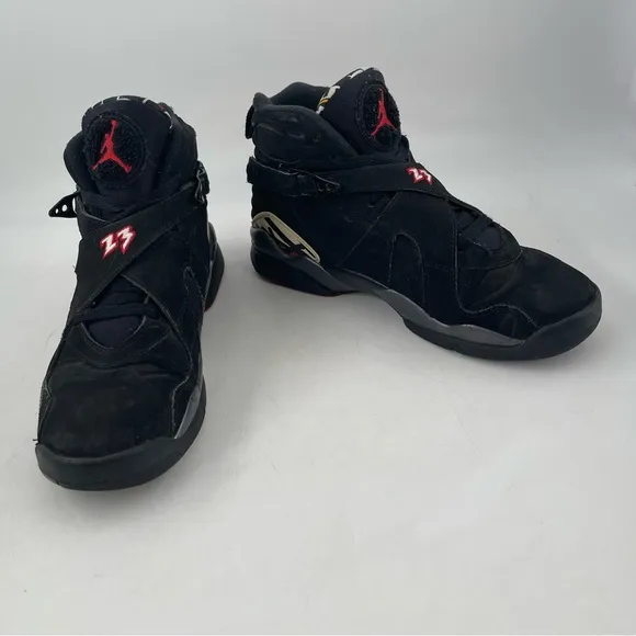 Nike Kids Air Jordan 8 Retro Playoffs GS- SZ 7 Y -Black Basketball Shoes Sneaker