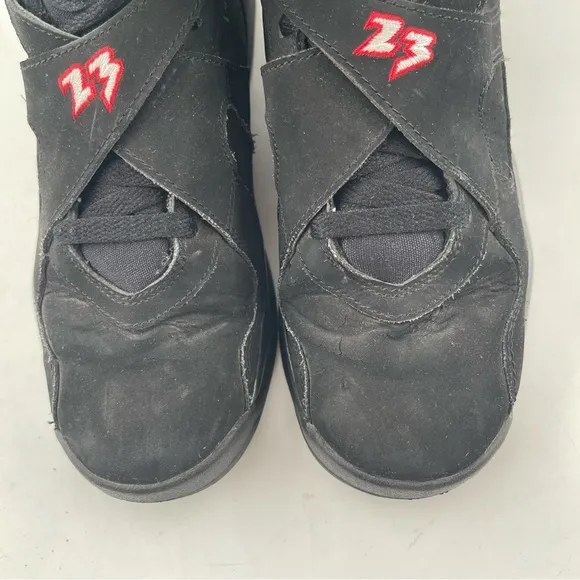 Nike Kids Air Jordan 8 Retro Playoffs GS- SZ 7 Y -Black Basketball Shoes Sneaker