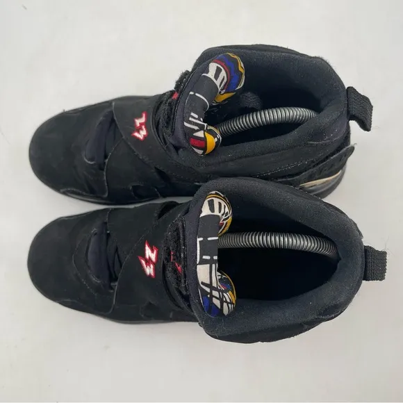Nike Kids Air Jordan 8 Retro Playoffs GS- SZ 7 Y -Black Basketball Shoes Sneaker