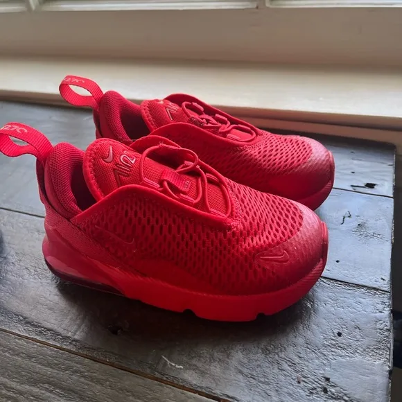 Nike Kids' White and Red Sneakers