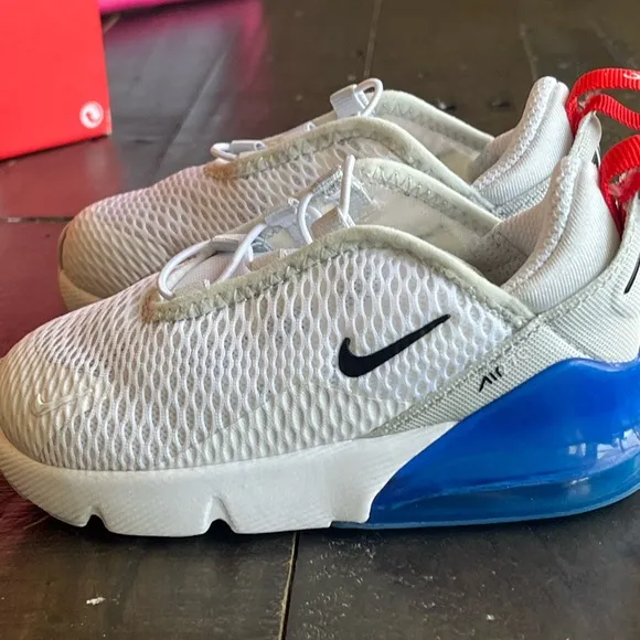 Nike Kids' White and Red Sneakers