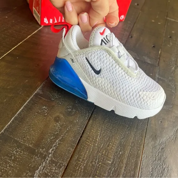 Nike Kids' White and Red Sneakers