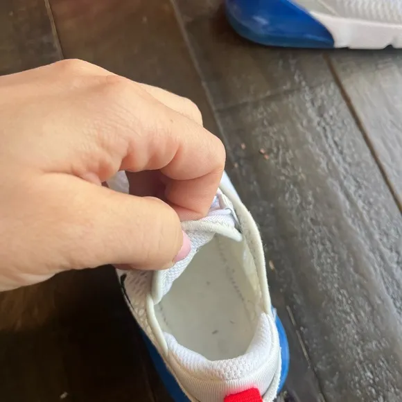 Nike Kids' White and Red Sneakers