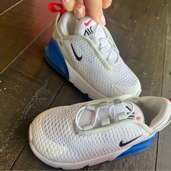Nike Kids' White and Red Sneakers