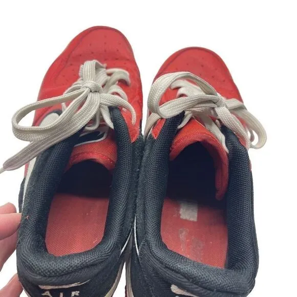 Nike Kids Sneaker Shoes Air Force 1 Low Mystic Athletic Red Black Size 5Y