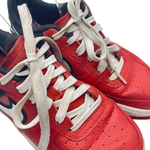 Nike Kids Sneaker Shoes Air Force 1 Low Mystic Athletic Red Black Size 5Y