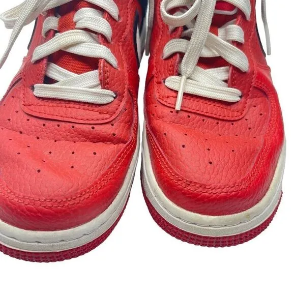 Nike Kids Sneaker Shoes Air Force 1 Low Mystic Athletic Red Black Size 5Y