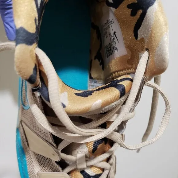 Nike Kyrie Kids' Boys' Blue, Tan &amp; Camouflage Back to School Sneakers Size 7Y