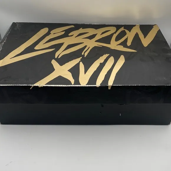 NIKE LEBRON XVII LOW Unisex Black Athletic Sneakers Size Men 8.5 Women 10