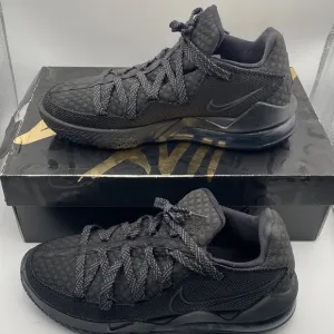NIKE LEBRON XVII LOW Unisex Black Athletic Sneakers Size Men 8.5 Women 10