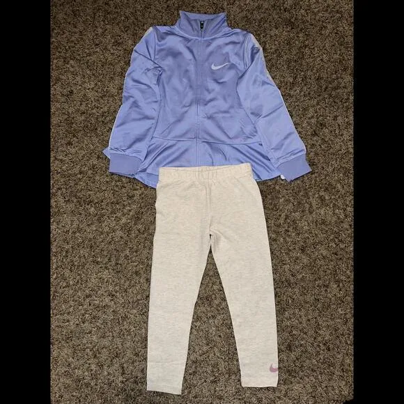 Nike Little Kids' Tricot Peplum Jacket and Leggings Set