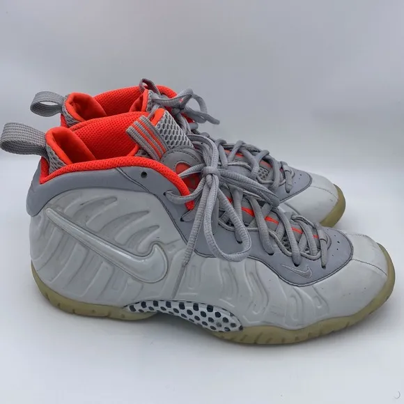 Nike Little Posite Pro GS Pure Platinum Youth Sneakers - Size 6Y 644792-005