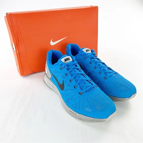 Nike Lunarglide 6 Flash Blue Athletic Running Sneakers Shoes