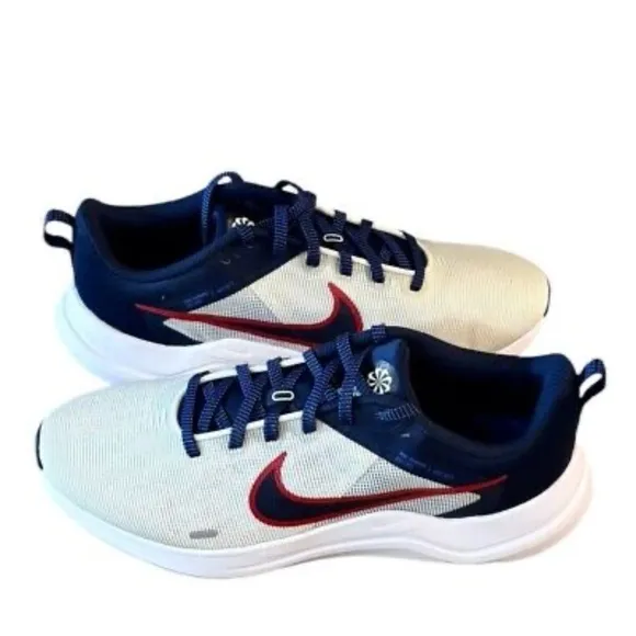 Nike Mens Downshifter 12 Running Shoes Size 8 Sea Glass Midnight Navy White
