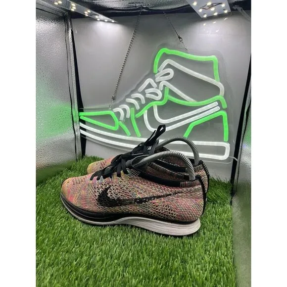 Nike Mens Flyknit Racer 526628-004 Multicolor Running‎ Shoes Sneakers Size 6.5