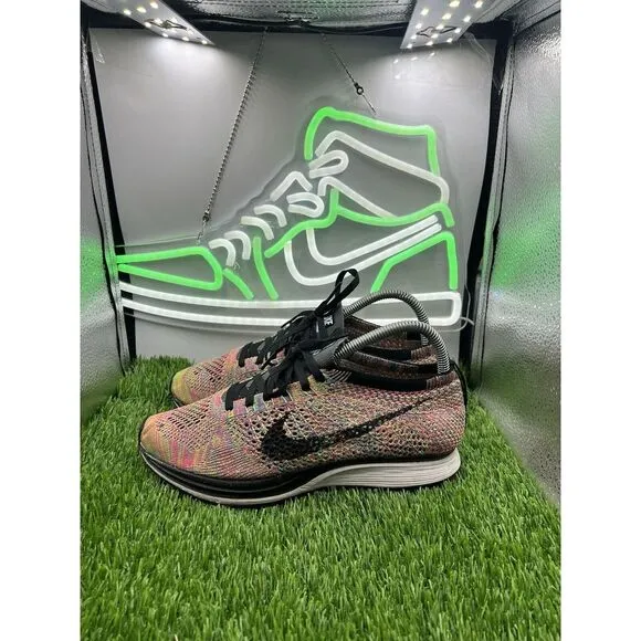 Nike Mens Flyknit Racer 526628-004 Multicolor Running‎ Shoes Sneakers Size 6.5