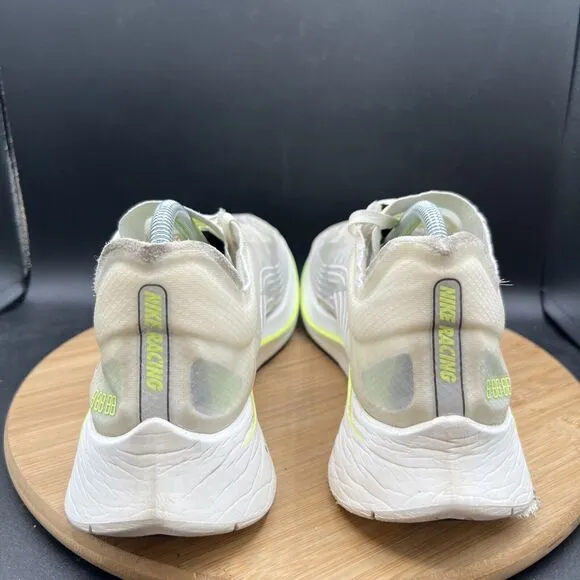 Nike Mens Size 12.5 Zoom Fly SP AJ9282-107 White Yellow Running Shoes Sneakers